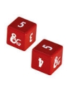 Heavy Metal Red and
White D6 Dice Set for Dungeons
& Dragons