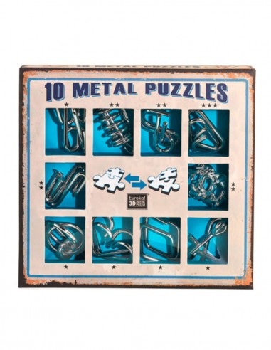 10 Metal Puzzles - Blue Set