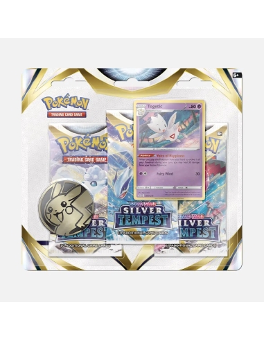 Sword & Shield 12 Silver Tempest 3-pack Blister Display - EN