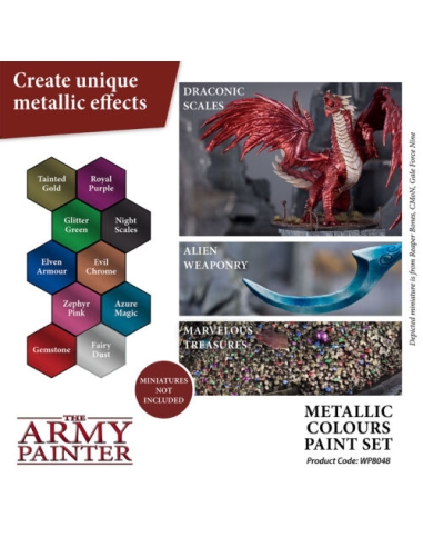 THE ARMY PAINTER - WARPAINTS METALLIC COLOURS PAINT SET THE ARMY PAINTER - WARPAINTS METALLIC COLOURS PAINT SET