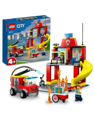 LEGO Fire Station and Fire Truck